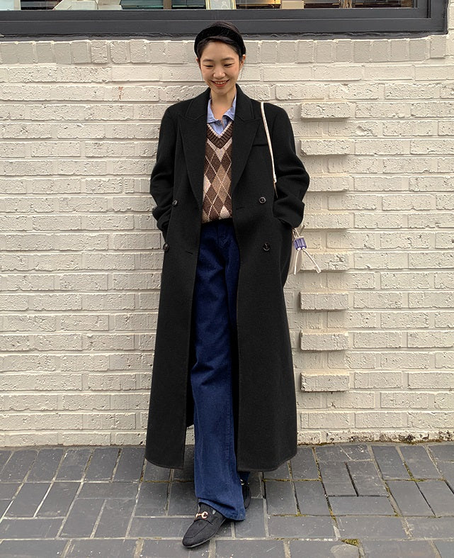 Brown Long Woolen Coat