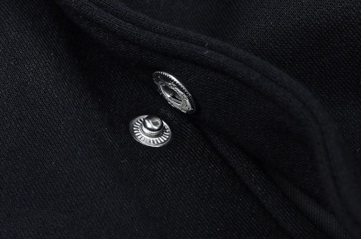 White Lined Black Baseball Jacket