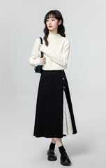 Ruffled Mock Neck Long Sleeve Top