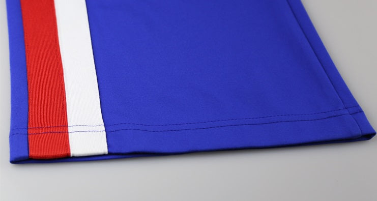 Blue Track Pants With Stripes