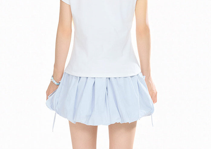 Sea Shell Print Slim Fit Crop Top