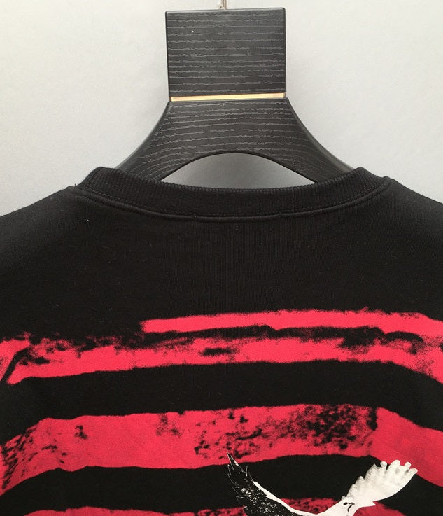 Red And Black Striped Dove Sweatshirt