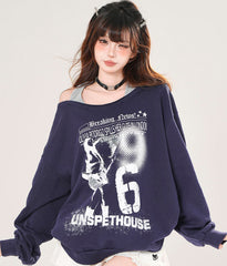 Seoul Style Halter Neck Sporty Sweatshirt