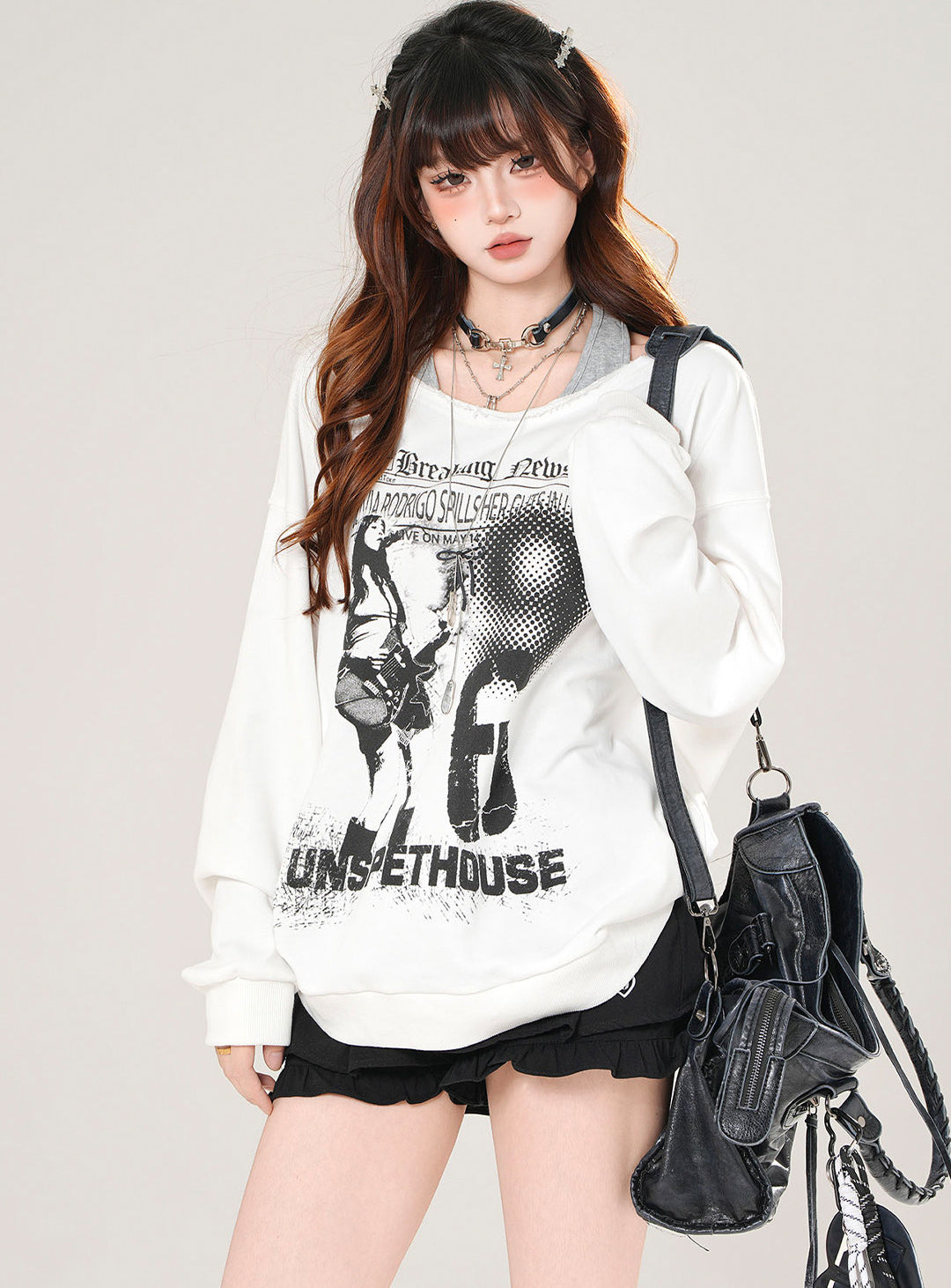 Seoul Style Halter Neck Sporty Sweatshirt