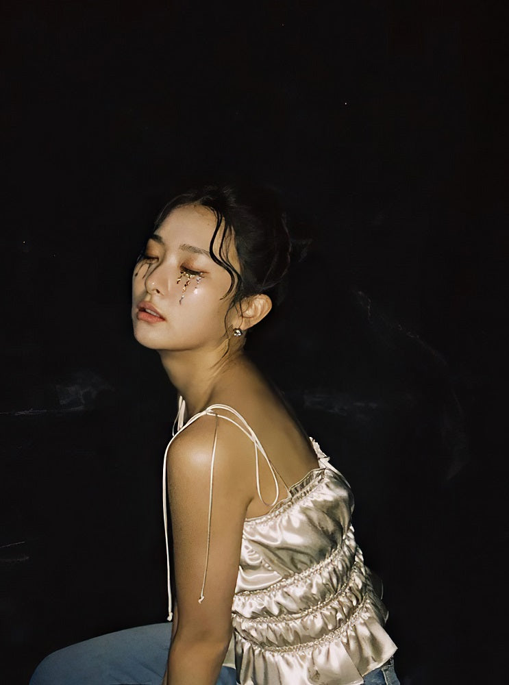 Beige Satin Top