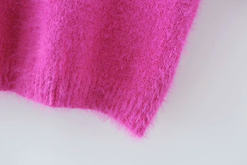Pink Fluffy Chained Cropped T-Shirt