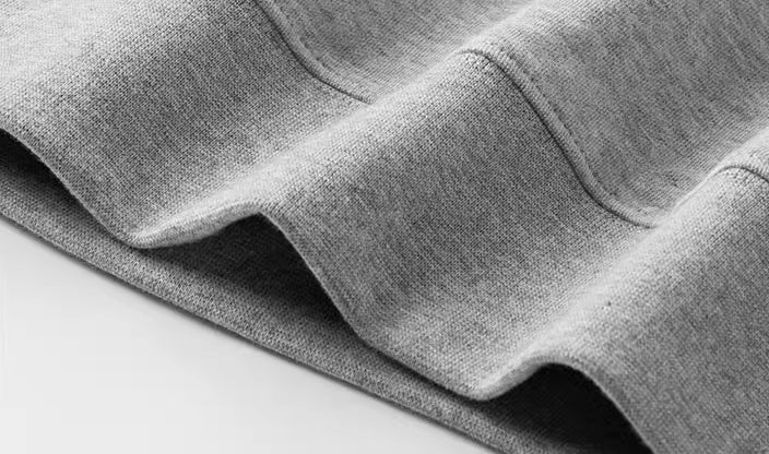 Grey “Checkâ€?Crewneck Sweatshirt