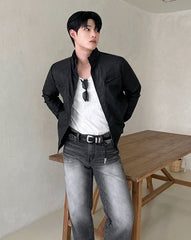 Short Biker PU Leather Jacket Trendy Style