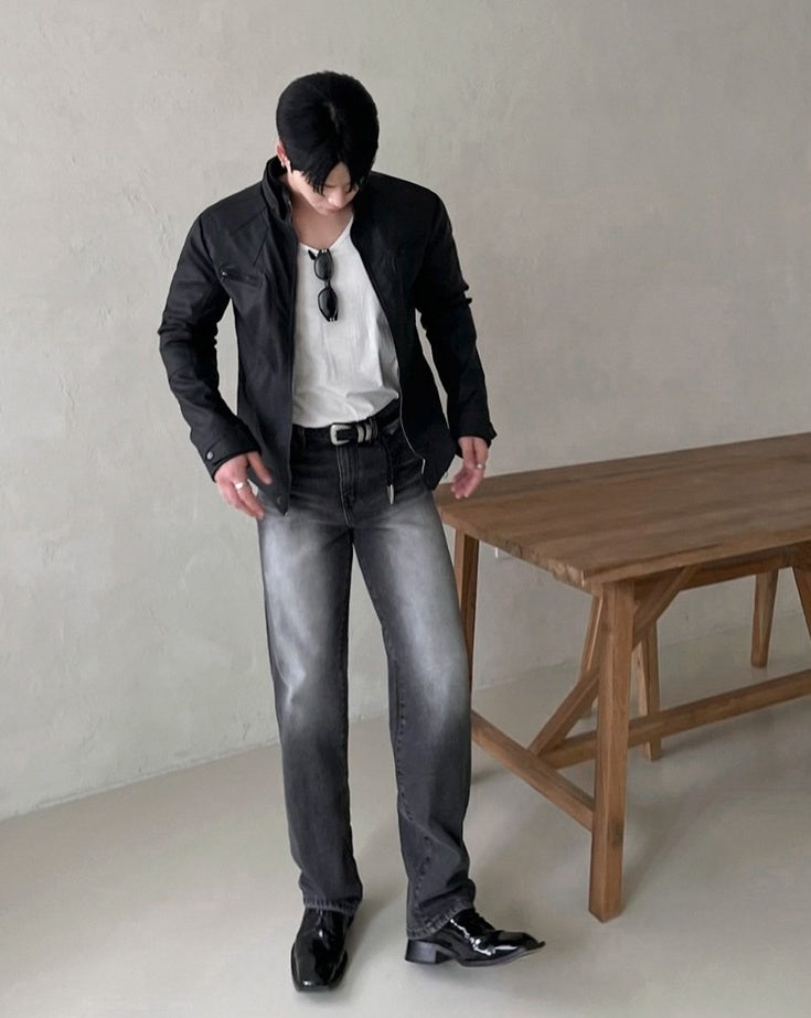 Short Biker PU Leather Jacket Trendy Style
