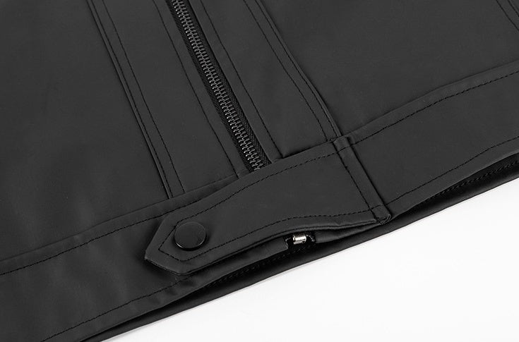 Short Biker PU Leather Jacket Trendy Style