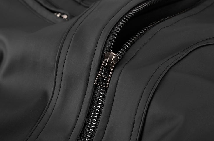 Short Biker PU Leather Jacket Trendy Style