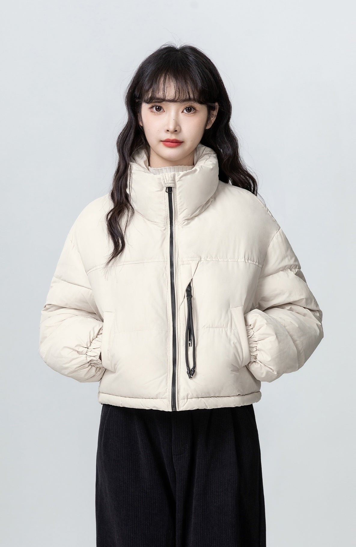 Short Collar Warm Puffer Jacket
