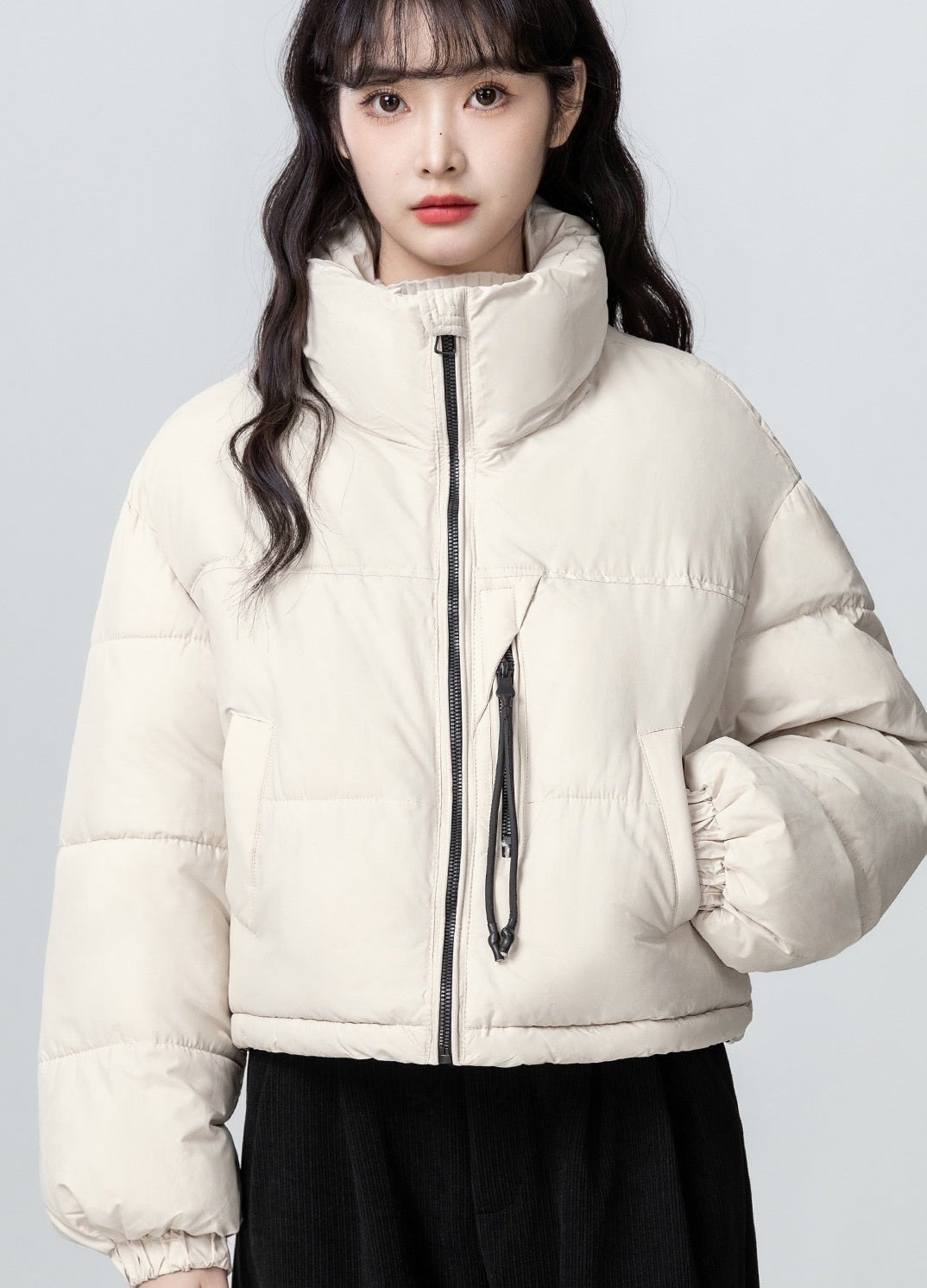 Short Collar Warm Puffer Jacket