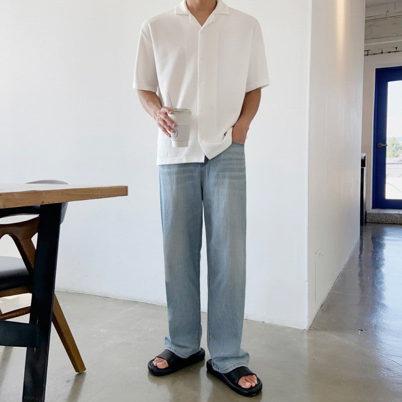 Short Sleeve Cuban Collar Shirt
