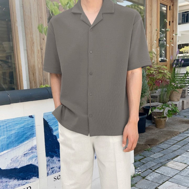 Short Sleeve Cuban Collar Shirt
