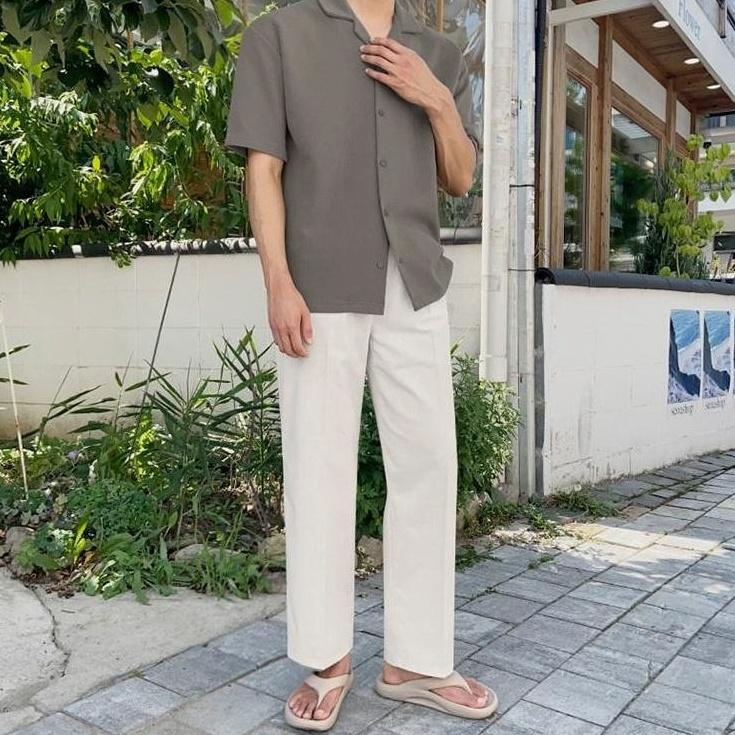 Short Sleeve Cuban Collar Shirt