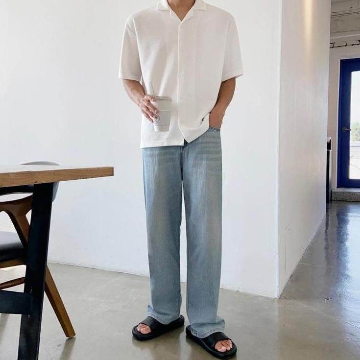 Short Sleeve Cuban Collar Shirt