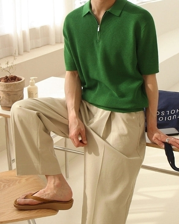 Short Sleeve Loose Polo Shirt