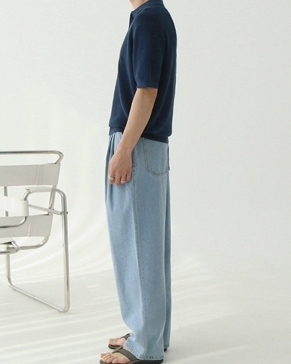 Short Sleeve Loose Polo Shirt