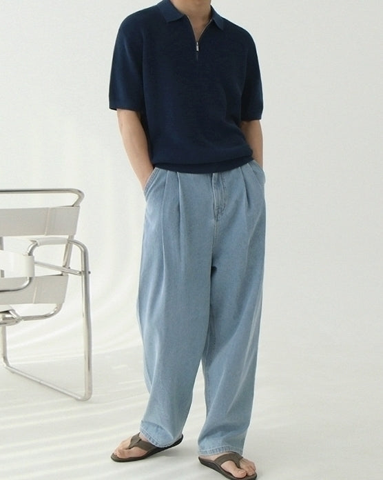 Short Sleeve Loose Polo Shirt