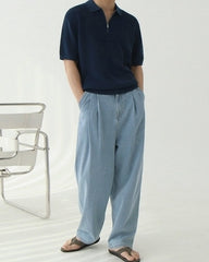 Short Sleeve Loose Polo Shirt