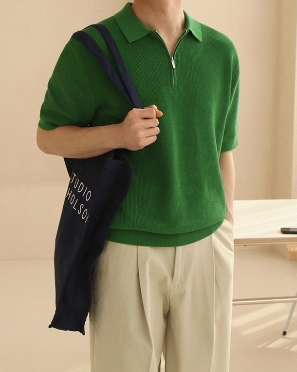 Short Sleeve Loose Polo Shirt