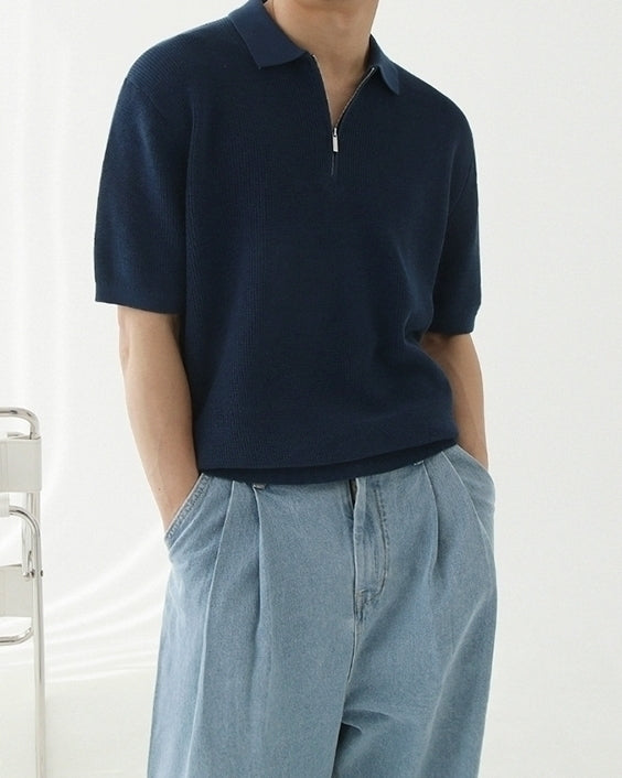 Short Sleeve Loose Polo Shirt