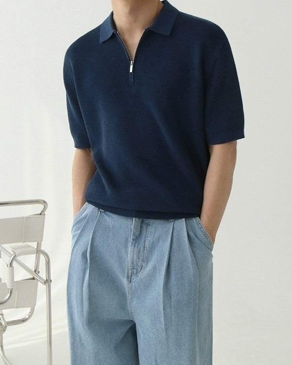 Short Sleeve Loose Polo Shirt