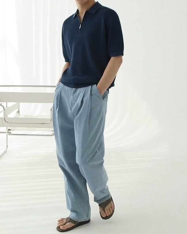 Short Sleeve Loose Polo Shirt