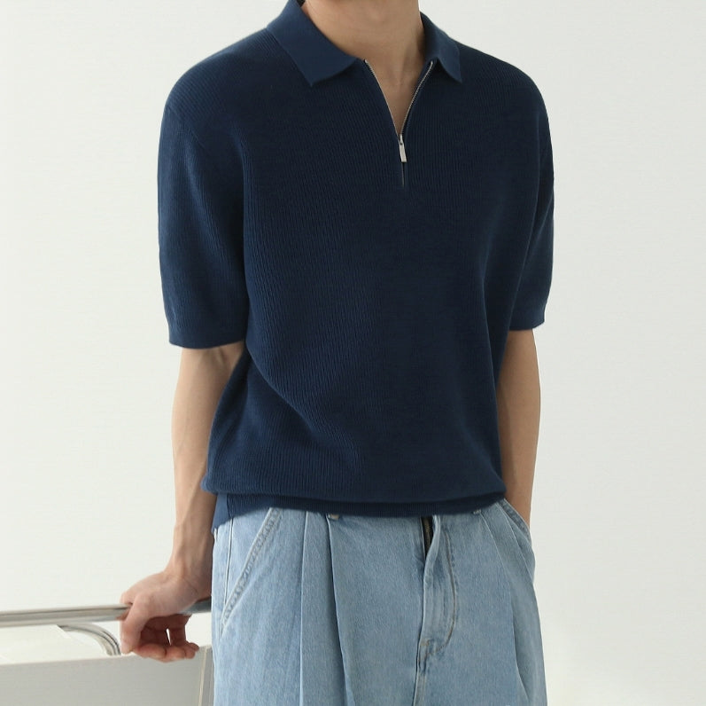 Short Sleeve Loose Polo Shirt