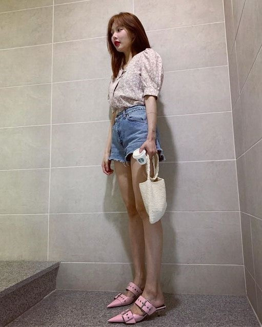 Beige Short Sleeved Floral Blouse