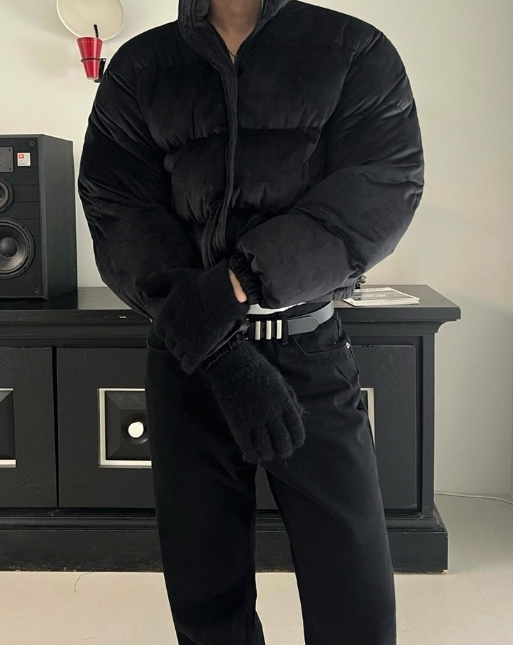Short Stand Collar Padded Jacket