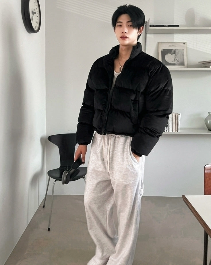 Short Stand Collar Padded Jacket