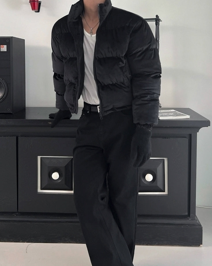 Short Stand Collar Padded Jacket