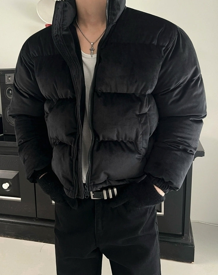 Short Stand Collar Padded Jacket