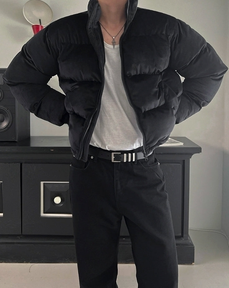 Short Stand Collar Padded Jacket