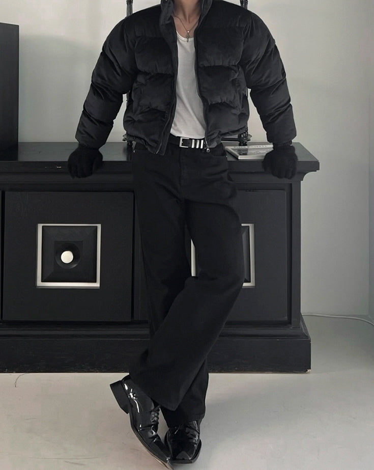 Short Stand Collar Padded Jacket