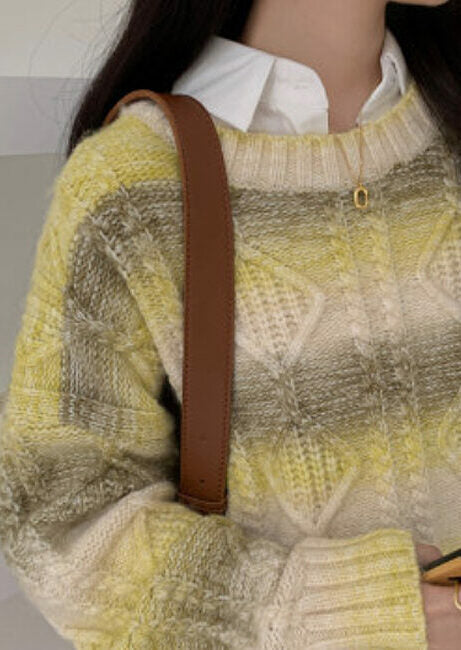 Yellow Gradient Mohair Sweater