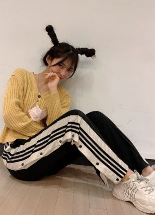 Black Side Striped Button Pants