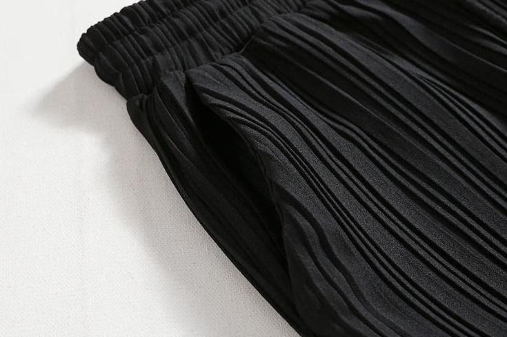 Silk Casual Wideleg Trousers