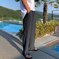 Silk Casual Wideleg Trousers