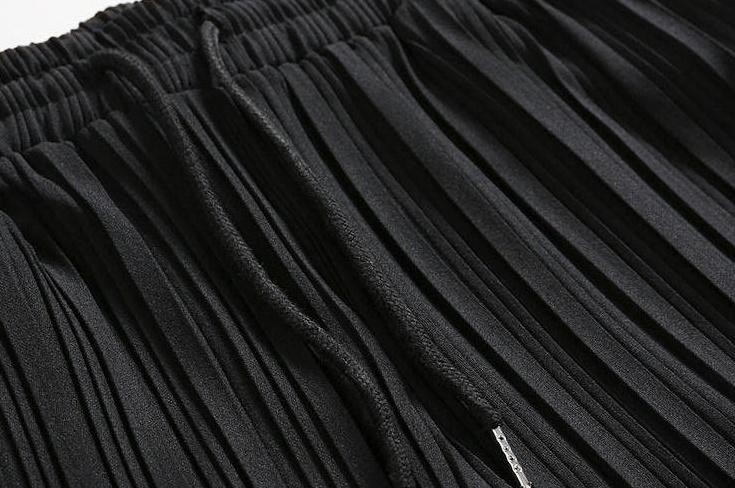 Silk Casual Wideleg Trousers