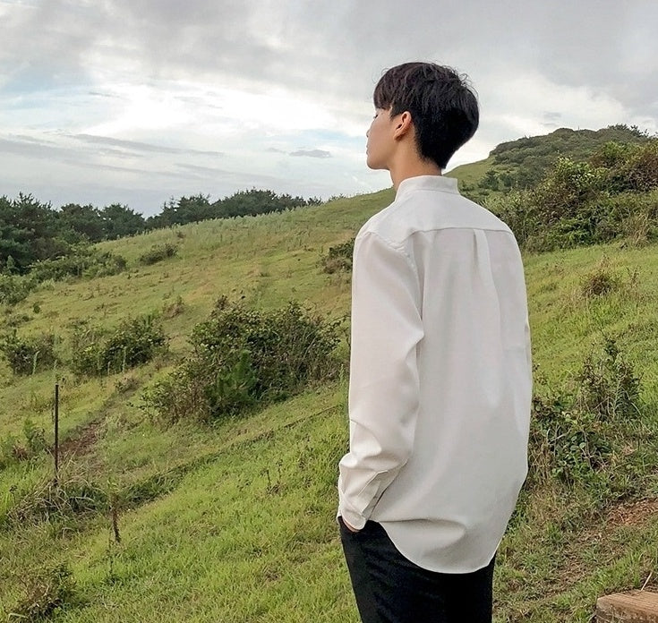 Silky Vneck Long Sleeve Shirt