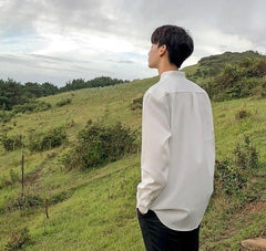 Silky Vneck Long Sleeve Shirt