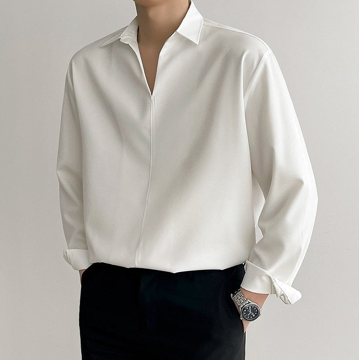 Silky Vneck Long Sleeve Shirt