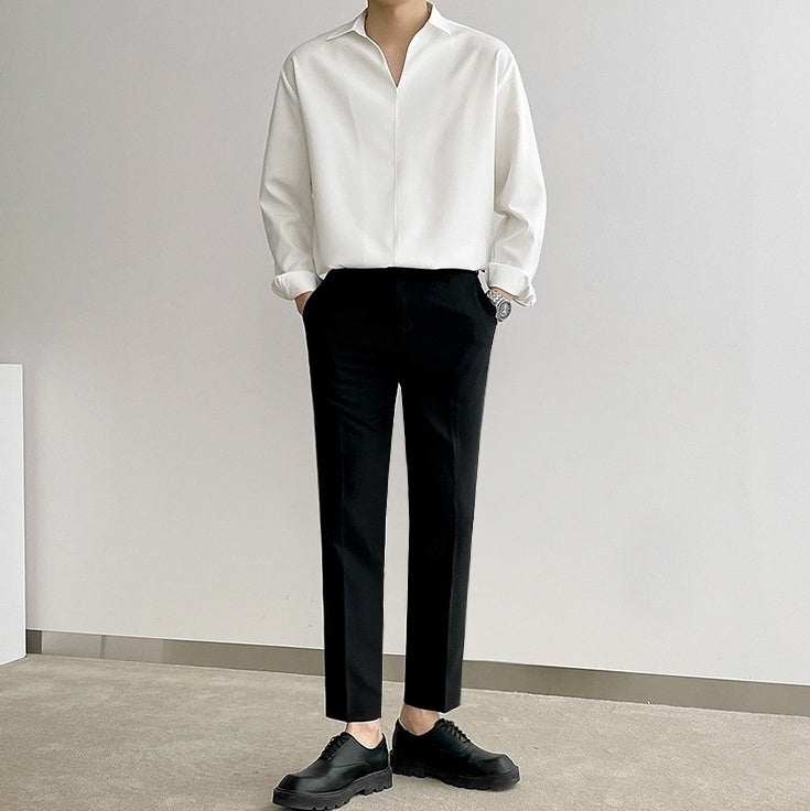 Silky Vneck Long Sleeve Shirt