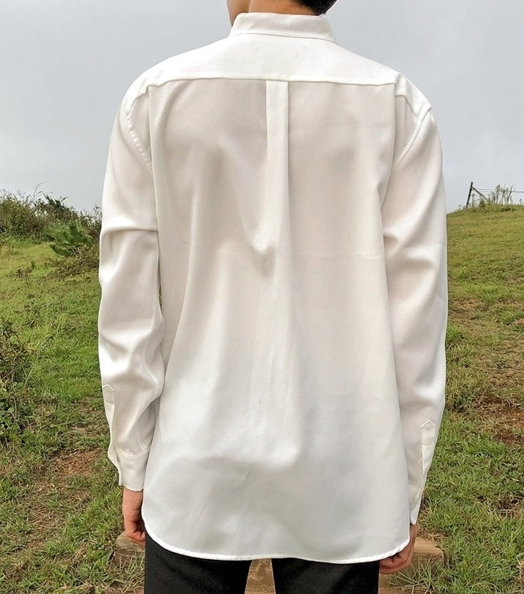 Silky Vneck Long Sleeve Shirt