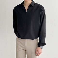 Silky Vneck Long Sleeve Shirt