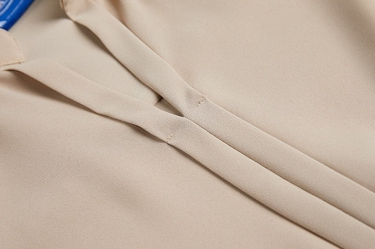 Silky Vneck Long Sleeve Shirt
