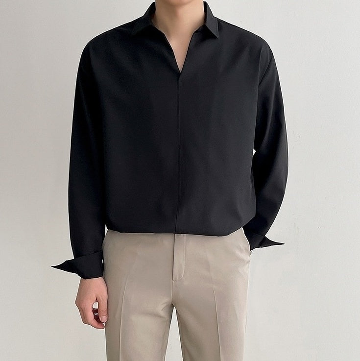 Silky Vneck Long Sleeve Shirt